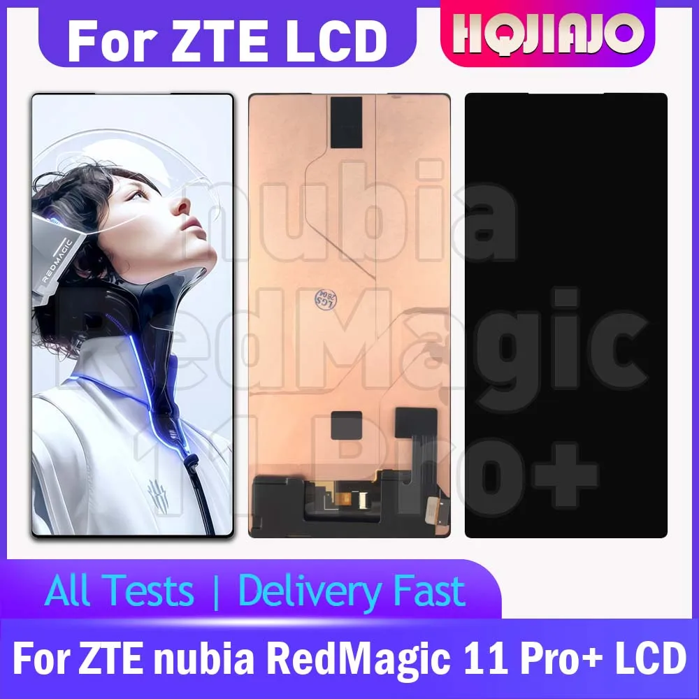 6.85'' AMOLED LCD Display Touch Screen Digitizer Assembly For ZTE Nubia RedMagic 11 Pro+ NX809J - Replacement for 11 Proplus