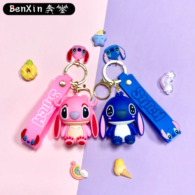 

Miniso plush key chain, bag pendant, cute couple car key chain accessory
