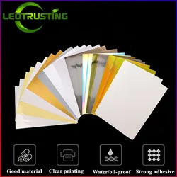 50PCS A4 Size 210mmx297mm Vinyl PVC PP PET Stickers Coated Scratch Resistant Waterproof Tear Proof Labels For Laser Printer