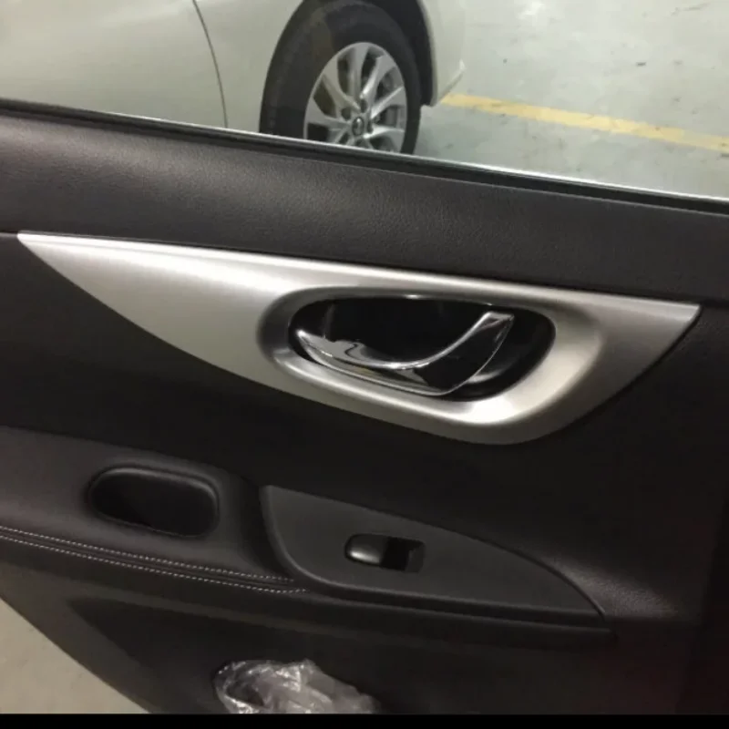 

Carbon Fiber Interior Inner Door Handle Cover Trim Panel Strip Decoration For Nissan tiida 2016+