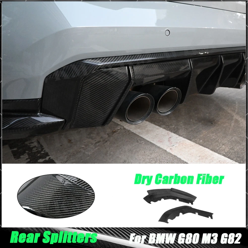 

Dry Carbon Fiber Rear Diffuser Lip Splitters Rear Bumper Lip Splitters Flaps Apron For BMW G80 G82 G83 M3 M4 2021+