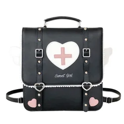 Lolita Wing Heart Cross Backpack Bag School Students Outdoor Shoulder Book Laptop Bag Rucksack Cosplay