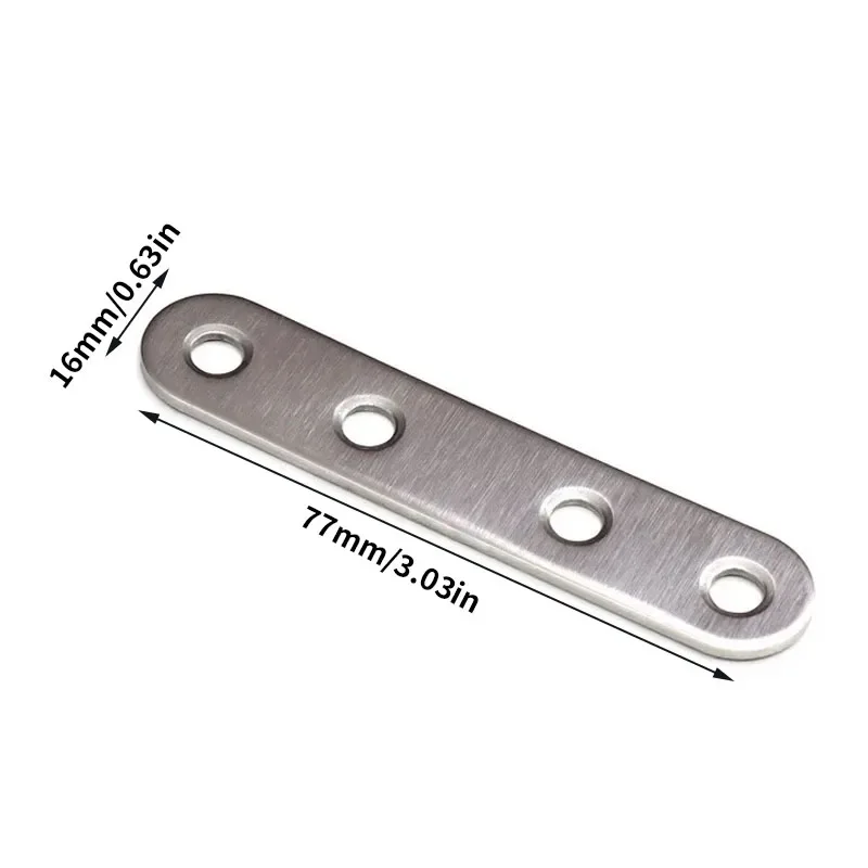 10/20pcs Flat Straight Brace Brackets, Repair Fixing Brackets, Used for Fixing and Connecting Furniture Tables, Chairs