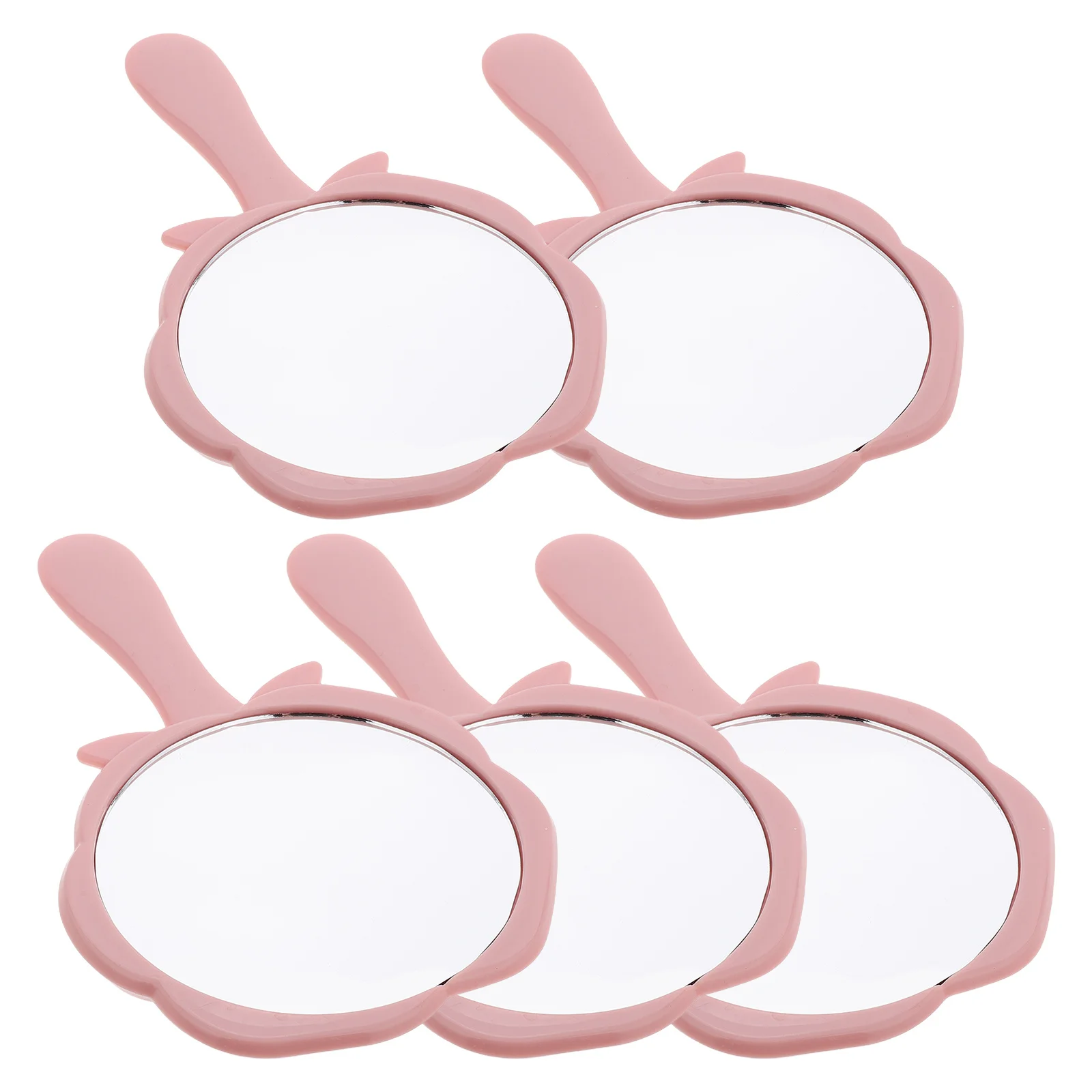 5 قطع مرآة مكياج بنمط وردي محمولة ومحمولة ومحفظة مدمجة للسفر ضرورية للمرايا المدمجة #3