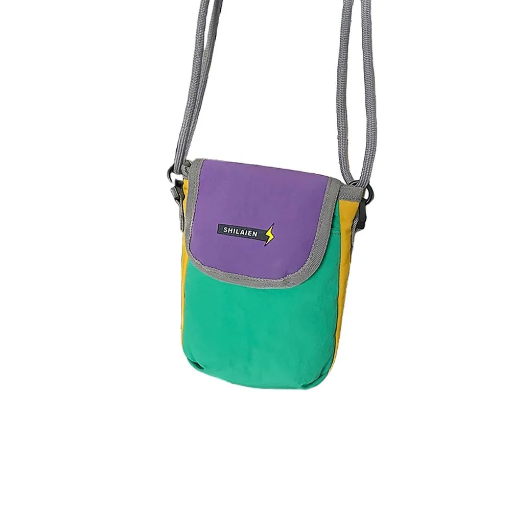 الرجال المحفظة النايلون حقيبة كروسبودي حامل بطاقة مقاوم للماء الرياضة حقيبة الهاتف الكورية نمط البنك بطاقة المنظم محفظة نسائية للعملات المعدنية قلادة #1