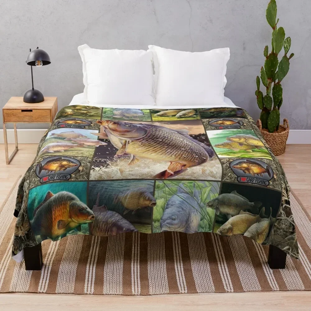 

Love Camo Carp Fishing Like Mo Throw Blanket blankets and throws Giant Sofa manga Hairy Blankets