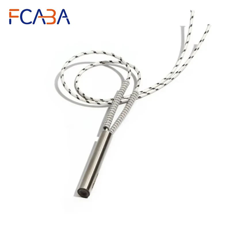 FCABA 2PCS 14mm 50~60mm 316 Stainless Steel Tubular Heating Pipe Cartridge Heater 300W/310W/330W/340W Electric Element