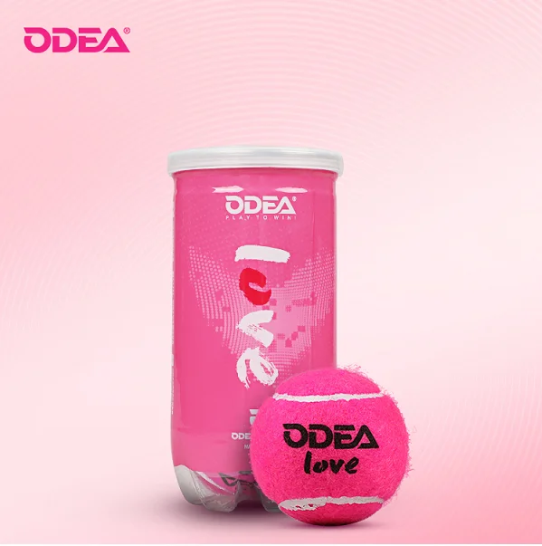 ODEA Professional Pink Tennis Ball Training Tennis Balls for Beginner Girls Wearable High Elastic Training 2 ball/barrel