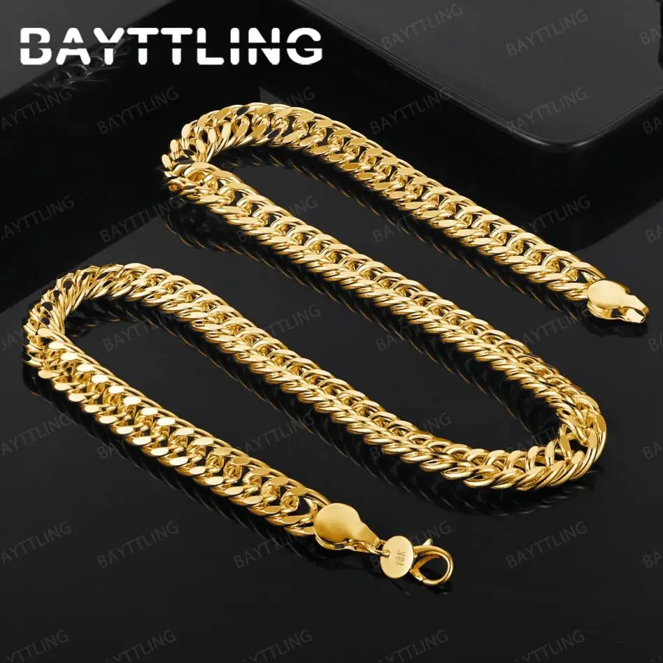 

925 silver 18K gold 10MM geometric braided necklace men's and women's accessories jewelry wedding party