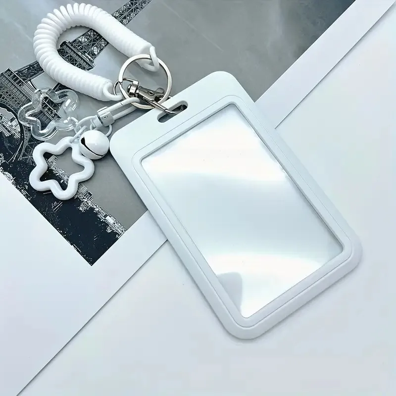 حامل بطاقات الهوية البلاستيكية القابلة للسحب على شكل نجمة ملونة مع سلسلة مفاتيح. لطيف وعملي، مناسب لبطاقات الحافلات، معرف الحرم الجامعي، #5