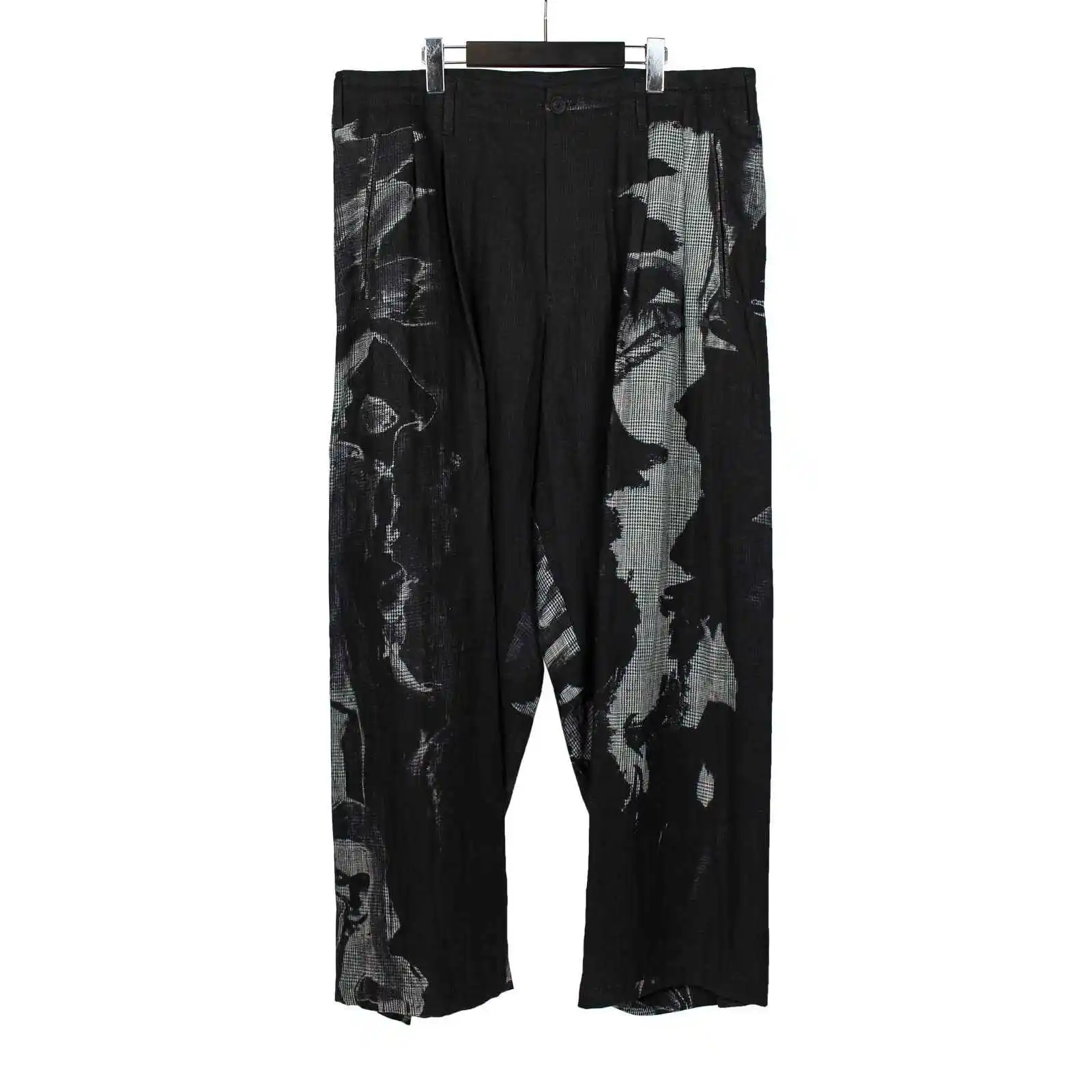 

TOP-YAMOTO Японский оригинальный дизайн Темные и нишевые свободные брюки прямого кроя с принтом и брюки с глазами