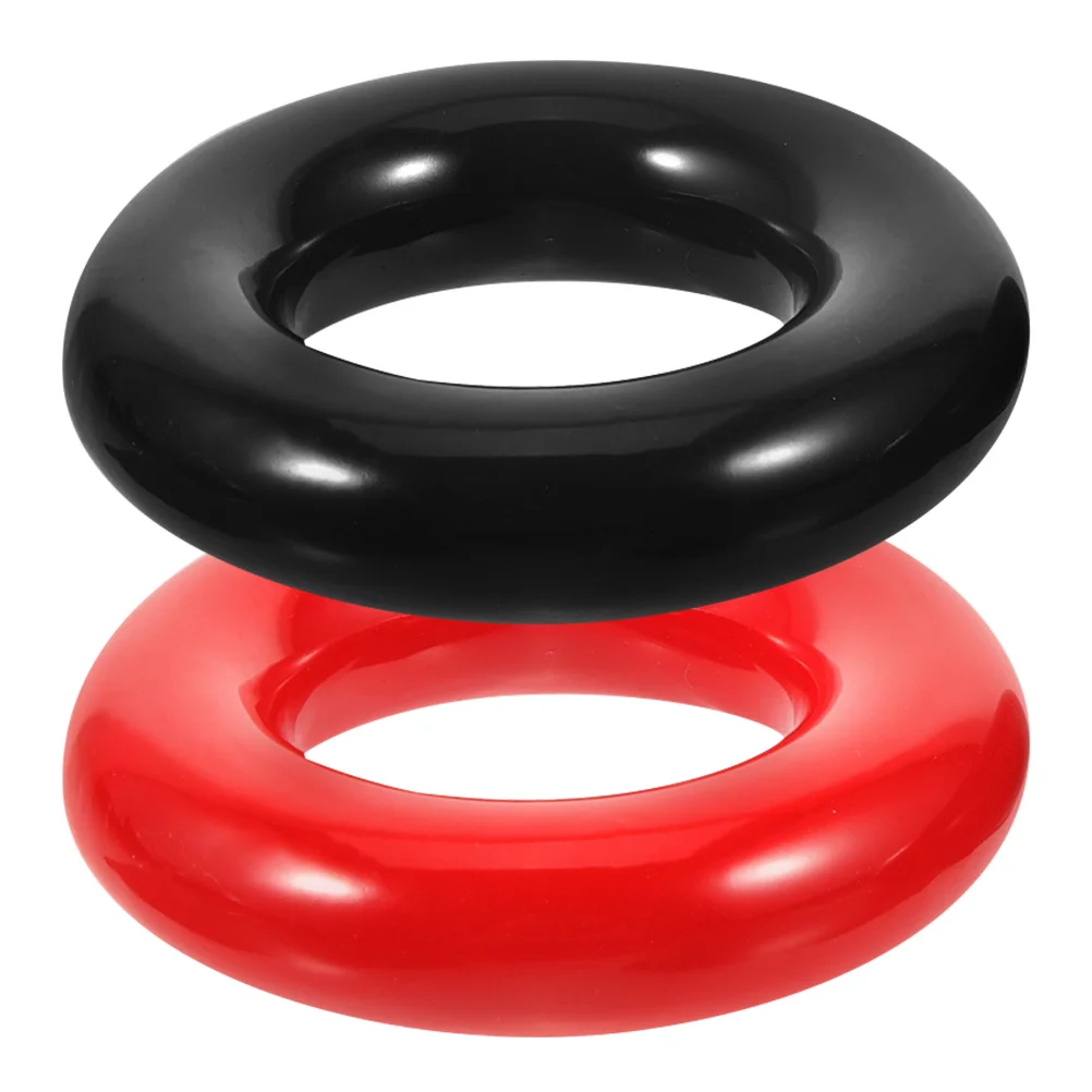 

2pcs Golf Swing Weight Rings Red Black Iron Coated Durable Training Aid Equipment Golfer Gifts Golfing Weighted Round Weight