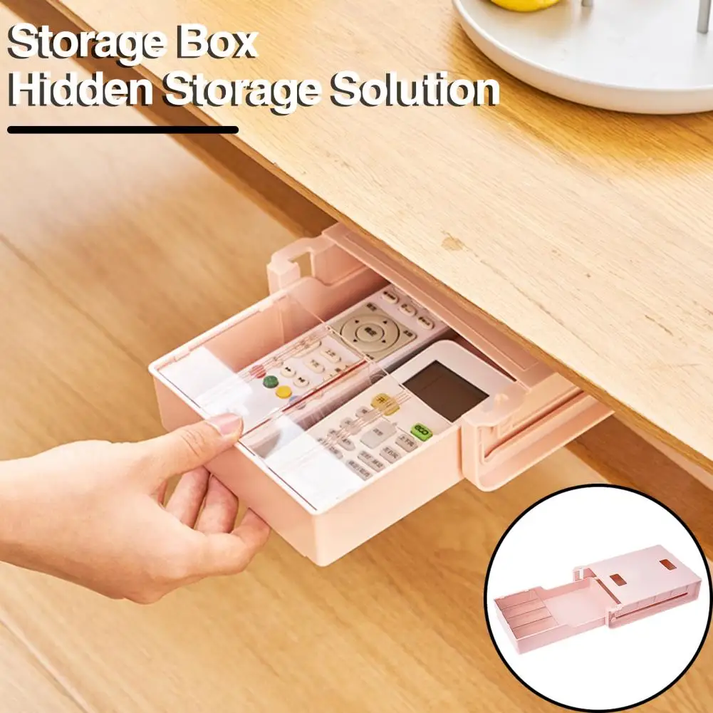 under Desk Storage Drawer under Desk Slide-out Drawer Hidden Storage Box Strong Load-bearing Self Adhesive for Simple for Office