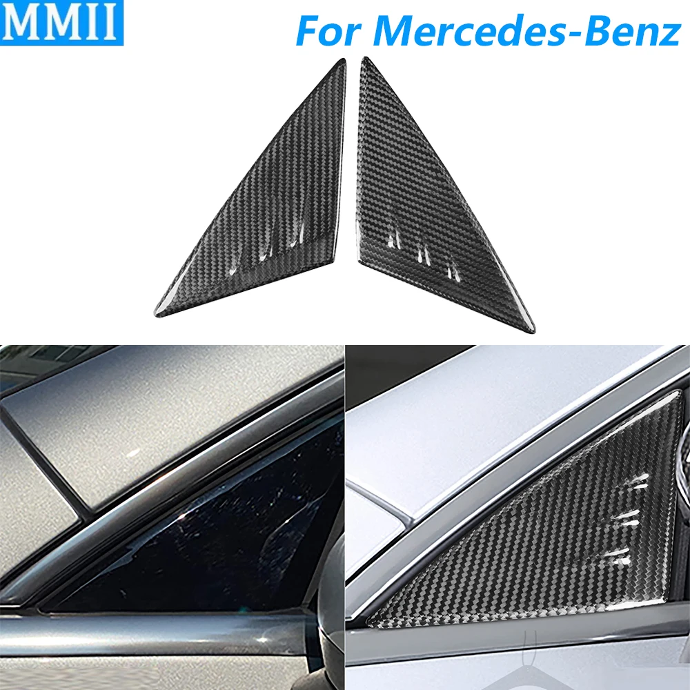 

Для Mercedes-Benz C-Class CLA W118 2020-2022 настоящая сухая внешняя дверь из углеродного волокна, спойлер на переднюю стойку, крышка панели, автомобильные аксессуары