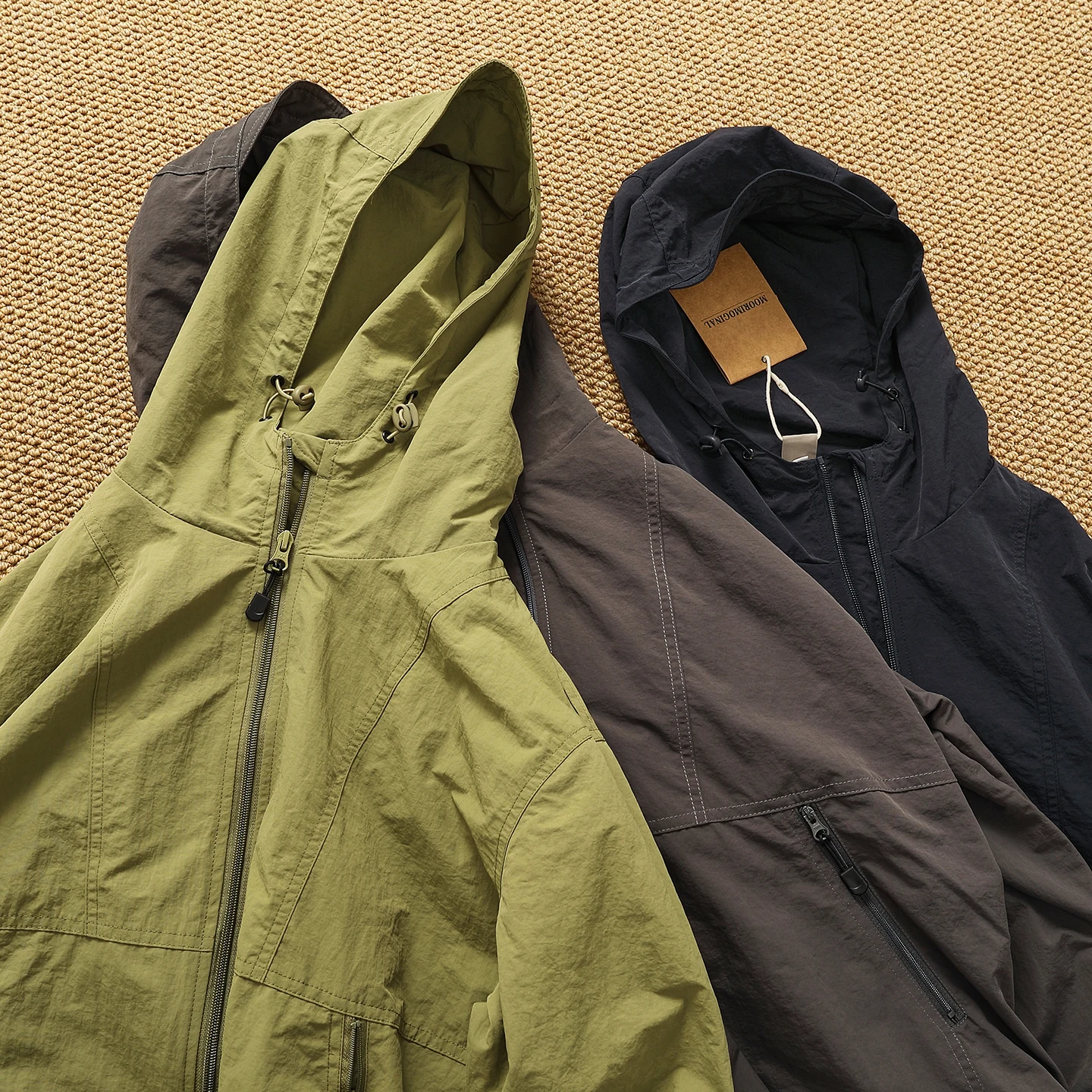 Mesh breathable lining hooded soft shell jacket men's autumn and winter new zipper cardigan jacket