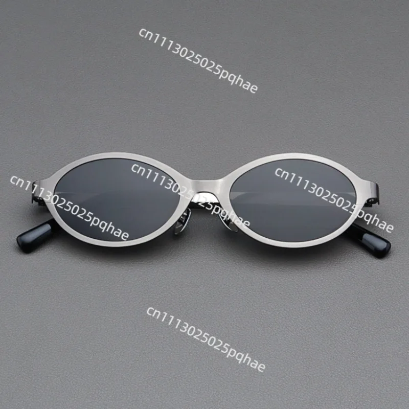 Sunglasses for women, bookworms, small face glasses, pure titanium gray frame with nose support, sunglasses for men