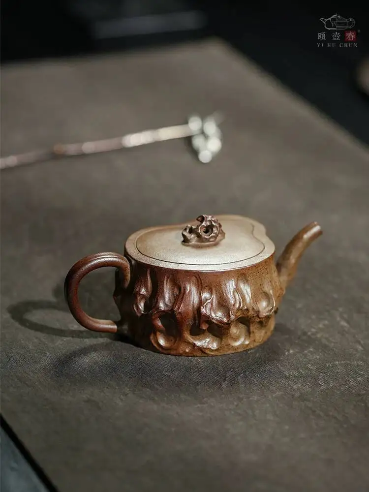 Yihu Chun High-End Yixing Purple Clay Teapot By Famous Artist Ma Mingxiang, Fully Handmade Tea Brewing Pot, Segment Clay,