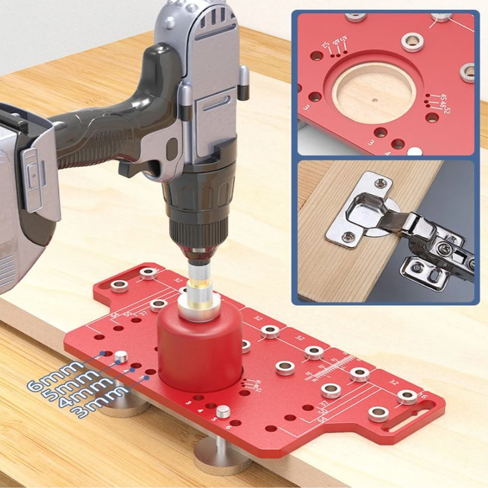 

Shelf Pin Gauge Drilling Guide Template System Hole Jig Hinge Punch Locator 2 In 1 Door Handle Shelf Pin Drilling Guide Jig