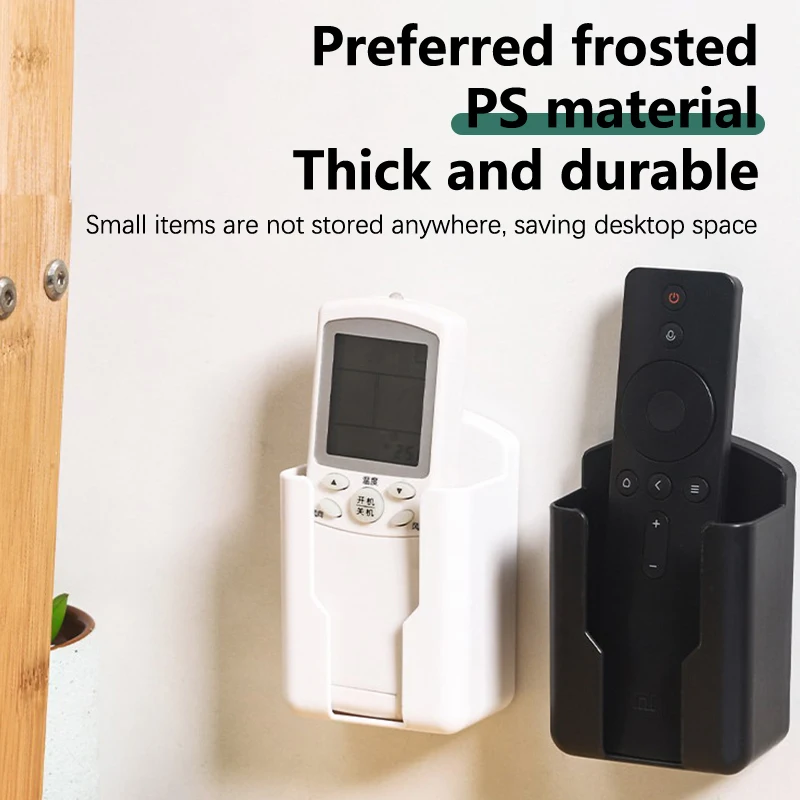 Punch-free Wall-mounted TV Remote Control Storage Box Air Conditioning Remote Control Organizer Storage Rack Accessories