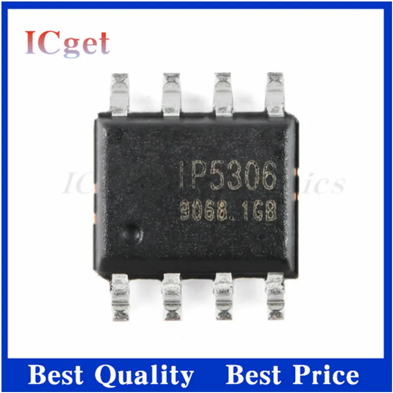 5pcs/lot IP5306 5306 SOP-8 ESOP-8 2.1A Charging 2.4A Discharging Highly Integrated Mobile Power SOC Chip IC New Original