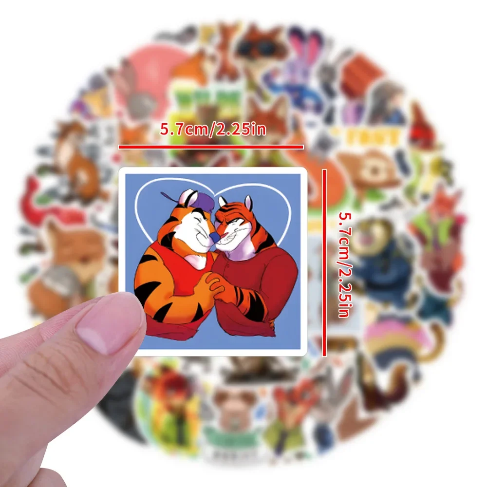 @@@60pcs/Set Cute Zootopia Stickers Cartoon Laptop Luggage Scrapbook Diary Graffiti Sticker Toy