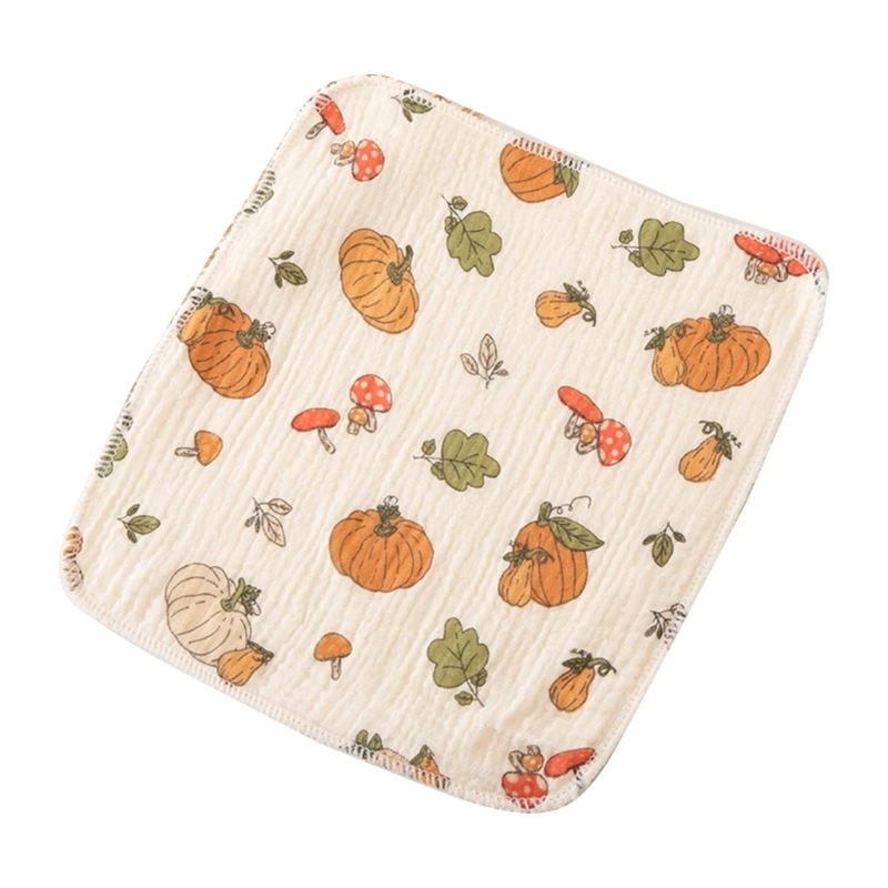 Cotton Handkerchief Face Towel 6-Layer Gentle and Absorbent Drooling Bib Mouth Wipe Cloth for Bathing and Feeding