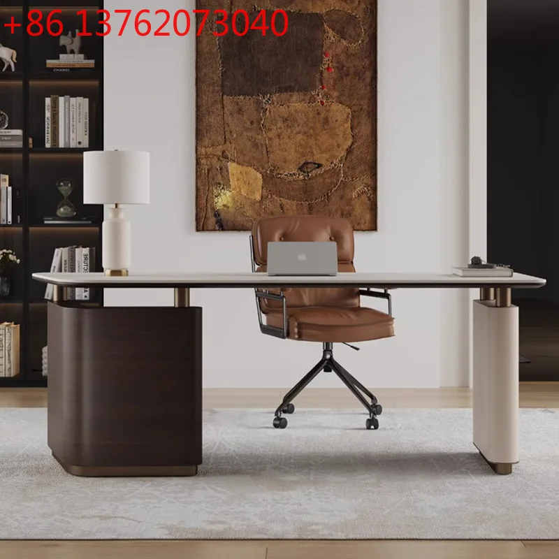 Light luxury modern high-end small apartment Italian minimalist home office computer desk