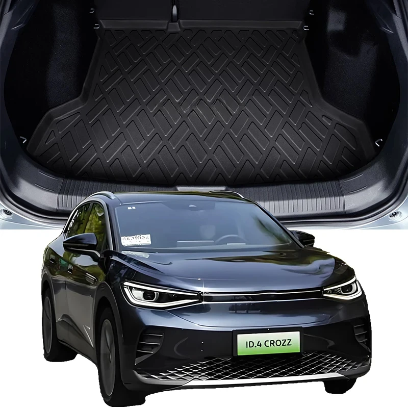 Upgrade TPE Car Rear Trunk Mats Storage Pads Cargo Tray Dustproof Waterproof Protecion Cushion For Volkswagen ID.4 CROZZ 2021-