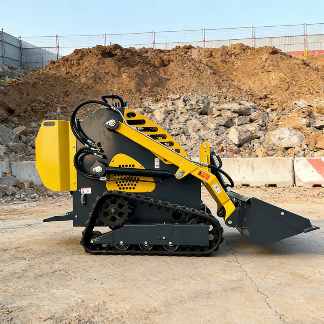 

Customized Chinese manufacturer's crawler skid loader, compact crawler bucket skid loader