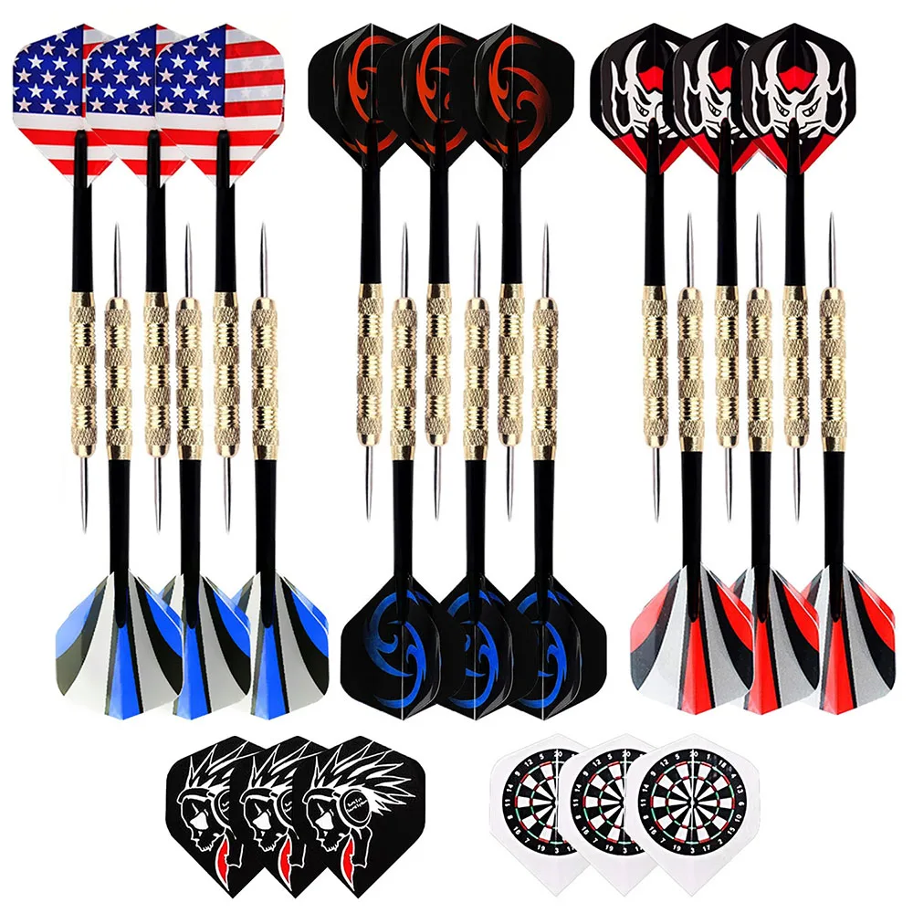

18pcs Iron Copper Plating Electronic Dart Needle with Protector Aluminum Rod Dart Keel Exquisite Gift Box Set Dart Needle
