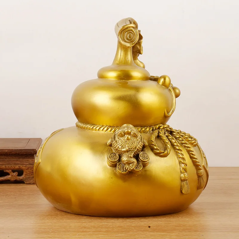 

Металлический ремесленный орнамент, медный тыква с удачей