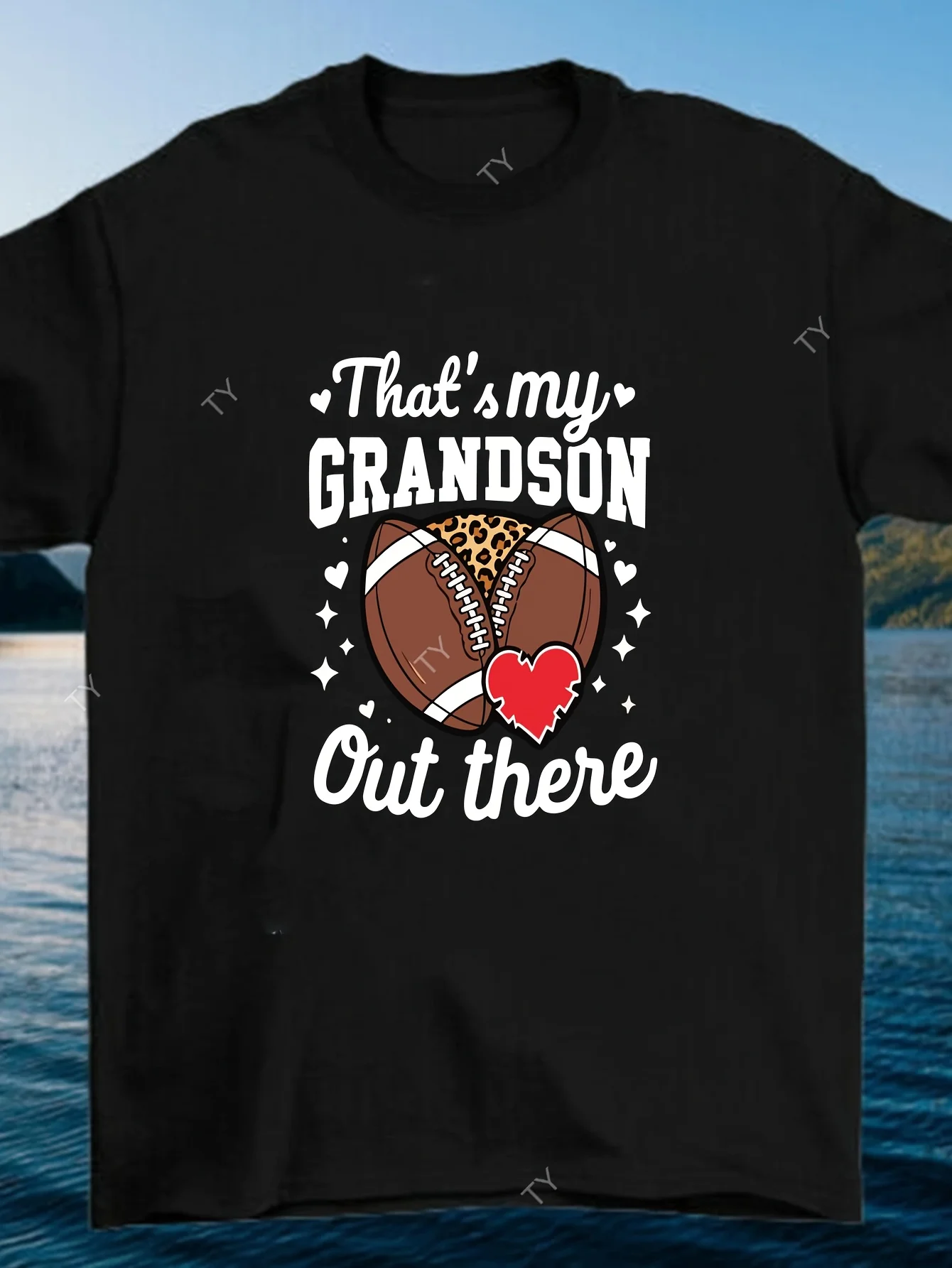 

That's My Grandson Out There Funny Football Grandma T-Shirt