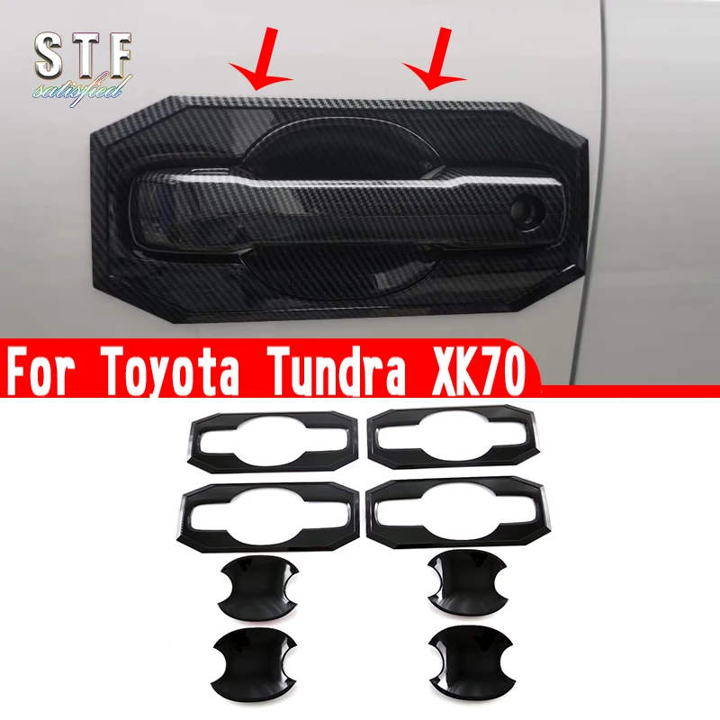 ABS Door Bowl Trim For Toyota Tundra XK70 2022 2023 Car Accessories Stickers