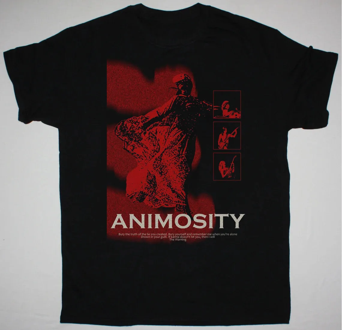 Animosity The Warning Band Black T Shirt Cotton S 5Xl