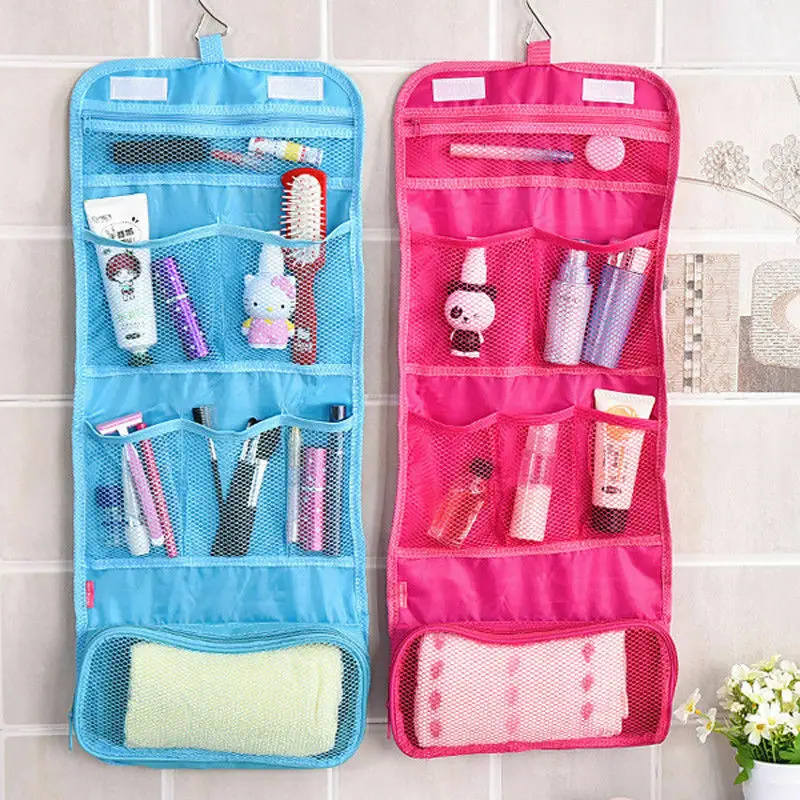 Traveling Makeup Bag Cosmetic bag Make Up Packing Wash Bags Necessaries Storage Hanging Organizer Pouch Hanging Hook Toiletry