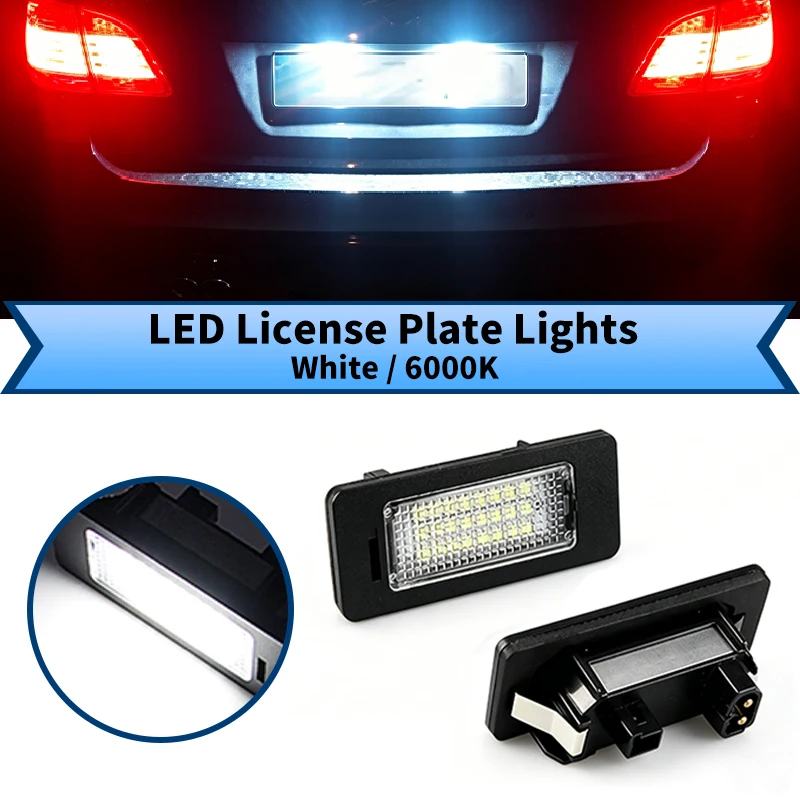 2PCS for BMW License Plate Lights 1 Series E82/2 Series F22/3 Series E91/4 Series F32/5 Series E39/X Series E84 X1 LED Car Lamps