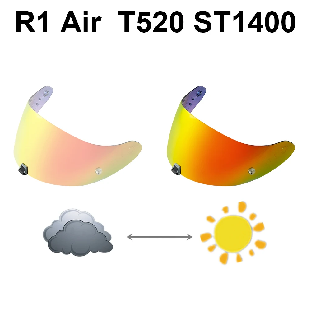 

R1 Air Photochromic Visor for R1 R1 Air R1 EVO T520 ST1400 Helmet Accessories Motorcycle Visera Casco Face Shield Replacement