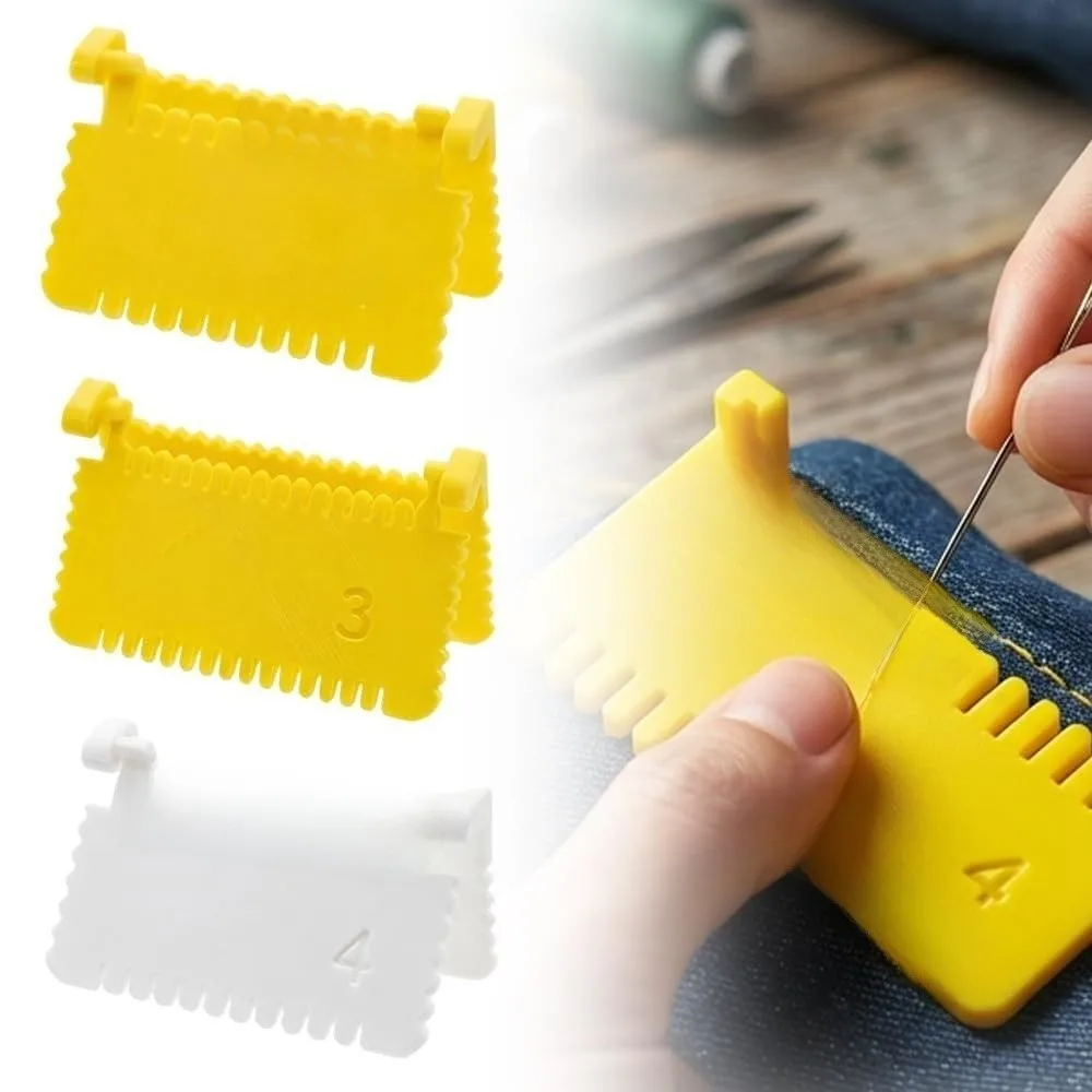 Needle Gauge Edge Stitching Lock Sewing Gauge Non-Slip Quilting Hemming DIY Sewing Aid Tools 1.5/2/3/4/5MM Clip-on Tool