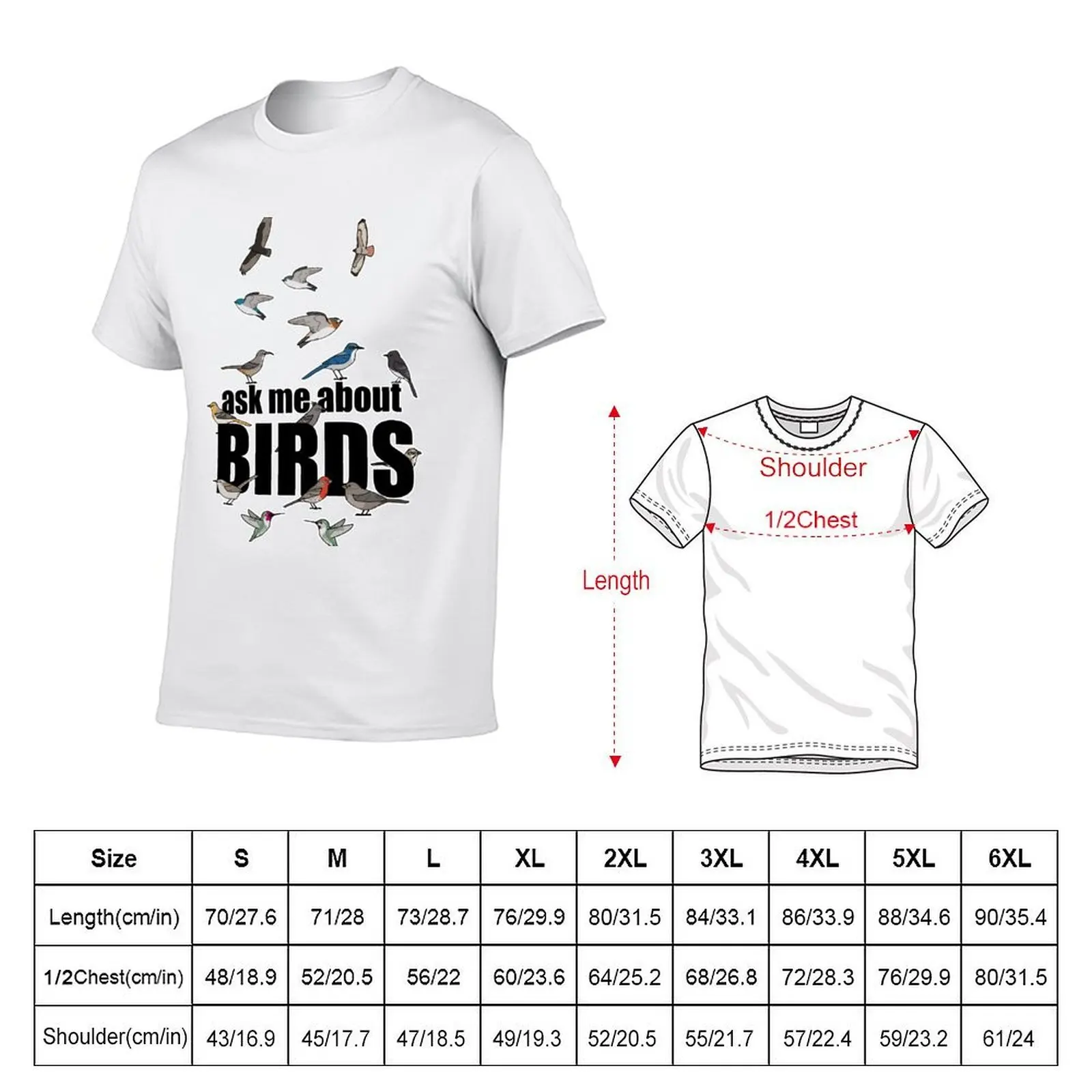 ask me about BIRDS T-Shirt men t shirt cotton 100% man t shirts for men man t shirt heavy cotton T-shirt