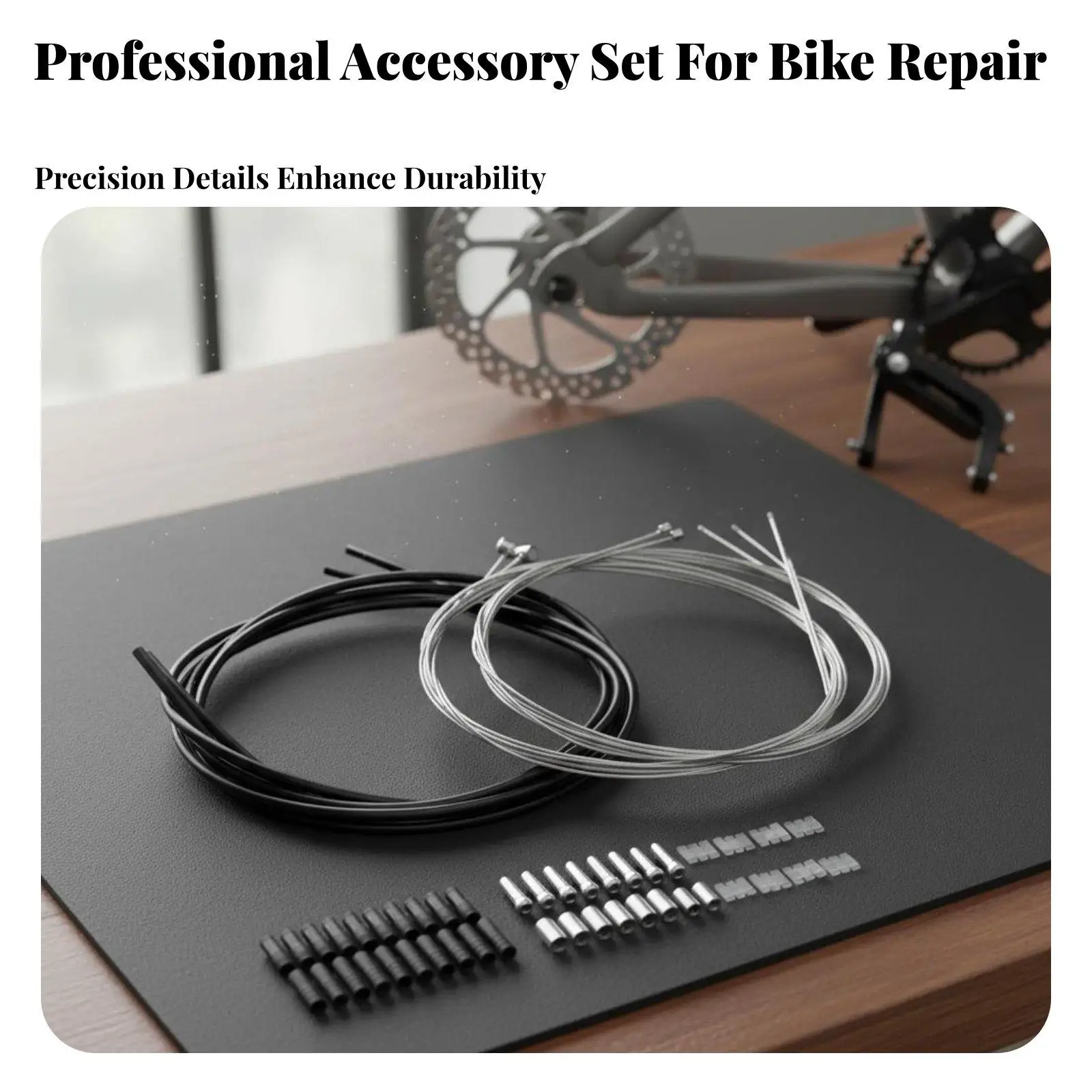 Universal Bicycle Brake Cable Set with PVC Coated Housing for Mountain Road Folding Bike Replacement Parts