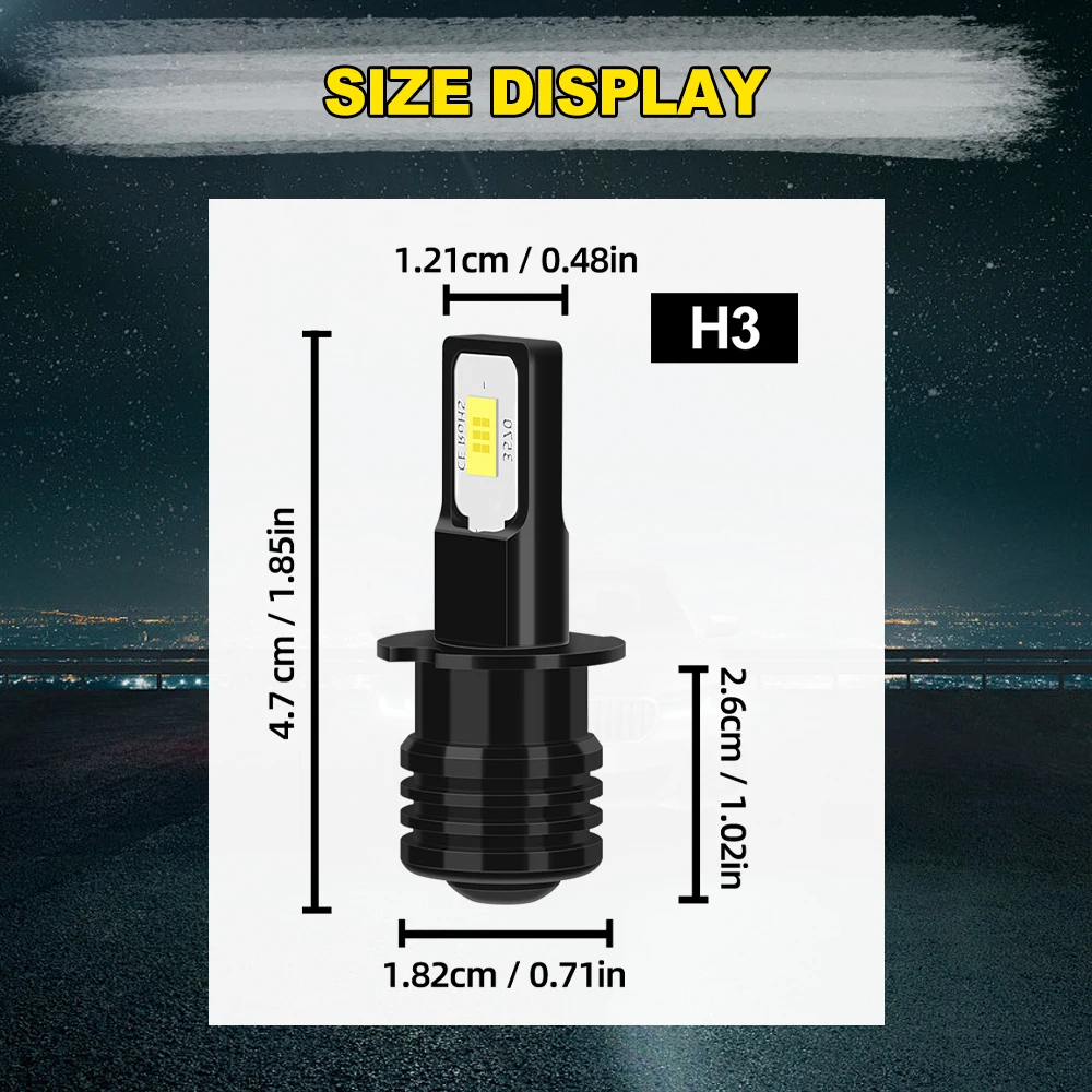 2PCS H3 6000K White Car LED Front Fog Light Plug And Play 90W Fog Lamps Canbus No Error For Hummer H3 2006 2007 2008 2009 2010
