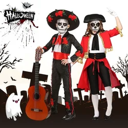 Halloween June 1 Children's Costume Day of The Dead Mexican Dance Costumes Children's Performance Costumes Cosplay