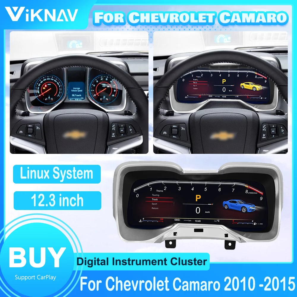 

Linux System Car Instrument Cluster For Chevrolet Camaro 2011-2015 12.3 inch Car Digital Dashboard Panel Cockpit Speedometer