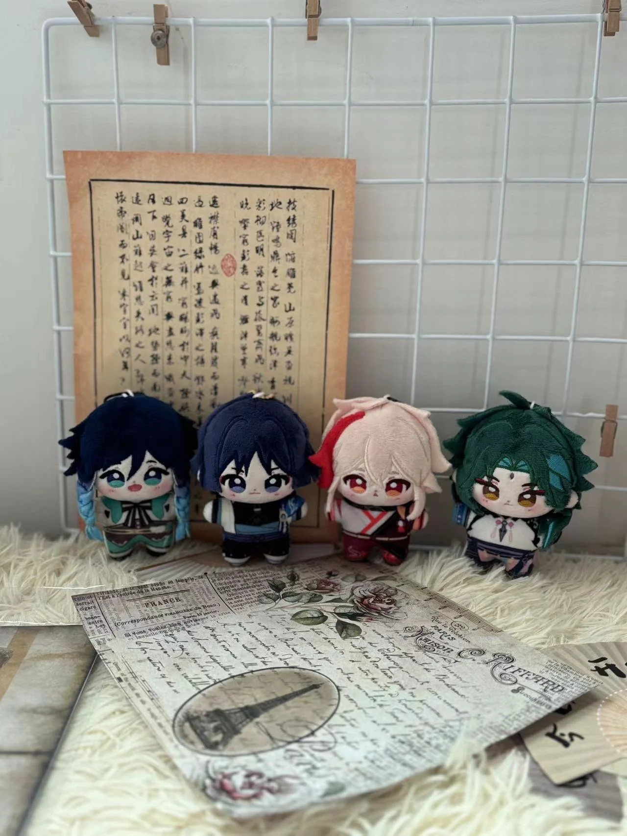 

Game Genshin Impact Venti Kaedehara Kazuha Scaramouche Wanderer Focalors Xiao Mascot Costume Plush 12cm Doll for PendantKeychain