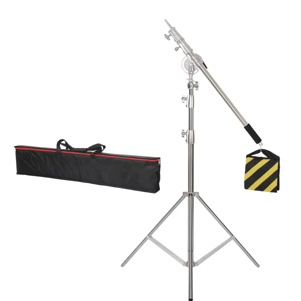 Photographic Equipment Professional Stainless Steel 2.8-3.3m Heavy Duty Light Stand Studio Softbox Heavy Duty Tripod Carrybag