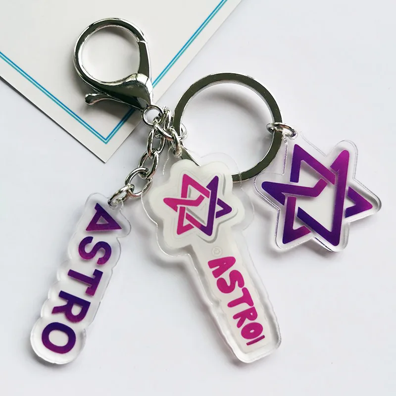 Kpop ASTRO Acrylic Keychain New Key Chain Accessories Key Ring Cute Pendant Keyring Gifts Fans Collection