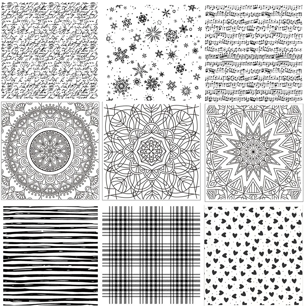 マタカラパターンポリマー粘土テクスチャスタンプシートアートクラフト用品キットDIYエンボス個別デザイン陶器セラミックツール