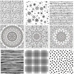 Mandala Pattern Polymer Clay Texture Stamp Sheets Art Clay Craft Supplies Kits DIY Emboss Individual Design Pottery Ceramic Tool