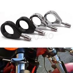 Suporte de cesto para motocicleta, braçadeira para garfo de 39mm 41mm 49mm, harley sportster 883 xl1200 e dyna universal