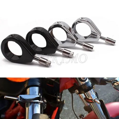 Soporte de reubicación de señal de giro para motocicleta, soporte de abrazadera de horquilla de 39mm, 41mm y 49mm para Harley Sportster 883 XL1200 para Dyna Universal